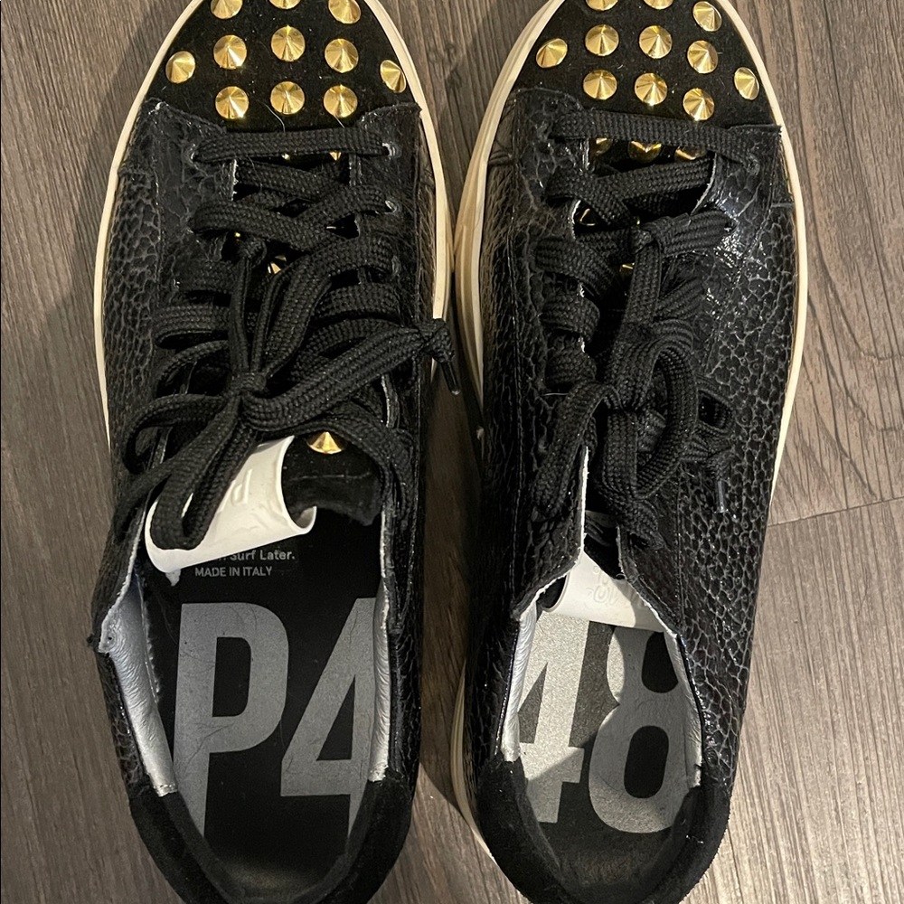 Black Studded Sneakers